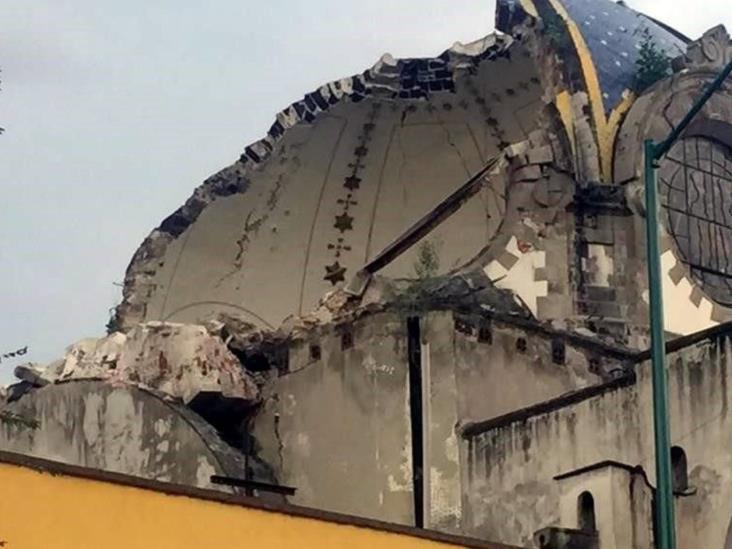 Cae cúpula de iglesia en CDMX Cae cúpula de iglesia en CDMX