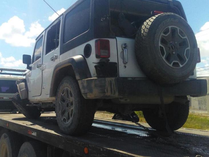 Abandonan Jeep chocado cerca del puente Pharr Abandonan Jeep chocado cerca del puente Pharr