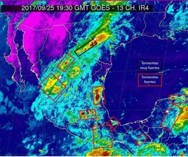 Se prevén tormentas para la mayor parte del país