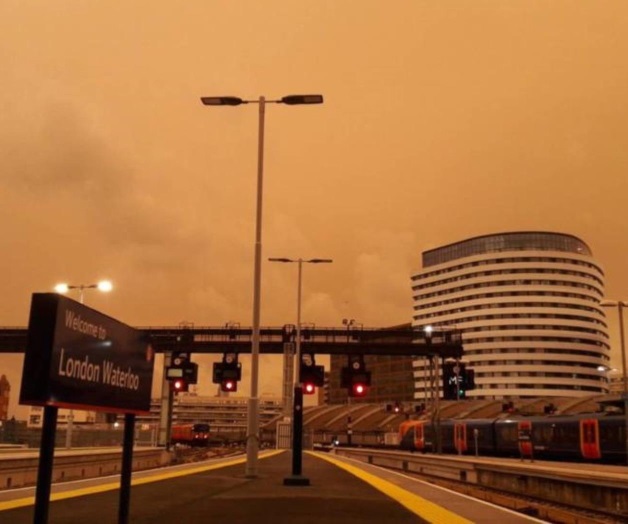 Un curioso fenómeno atmosférico volvió Londres naranja por un día