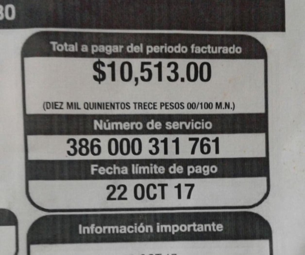 Llegan mega recibos de la CFE a usuarios