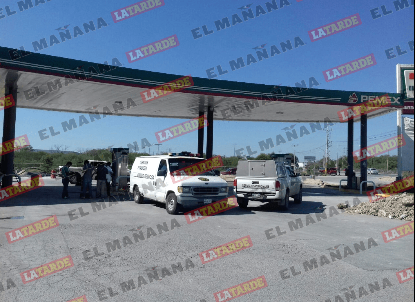 Ejecutan a sujeto en gasolinera rumbo a Río Bravo.