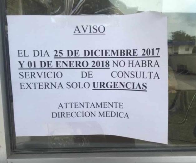 Día de asueto en IMSS