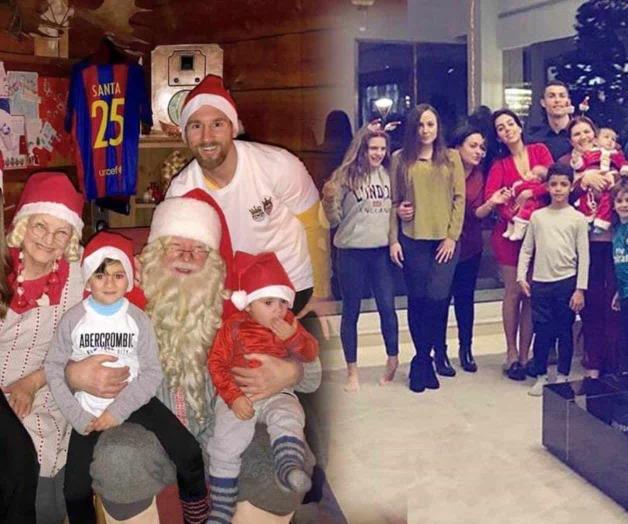 Así celebran Messi y CR7 Navidad