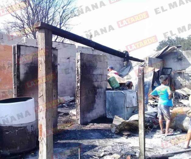 Incendio consume vivienda en Río Bravo