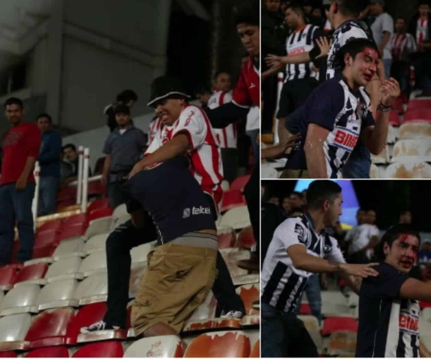 Pleito entre aficionados necaxistas y regios tras goleada a Rayados