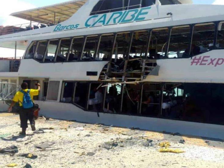 Explota ferry en Playa del Carmen Explota ferry en Playa del Carmen