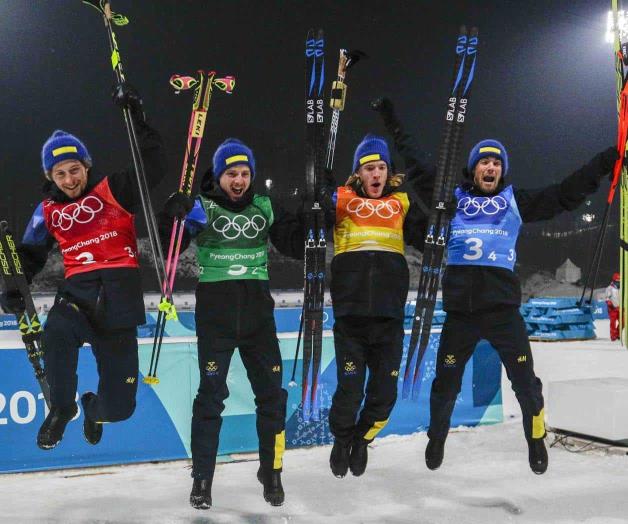 Suecia, oro en biatlón de relevos Suecia, oro en biatlón de relevos