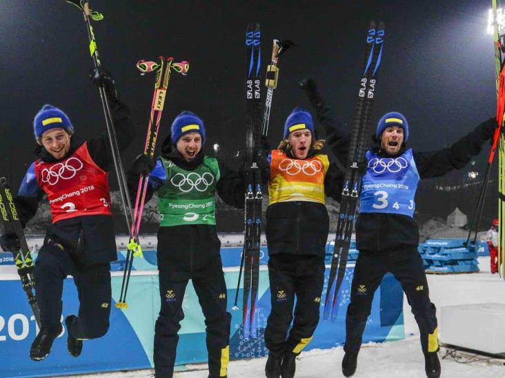 Suecia, oro en biatlón de relevos Suecia, oro en biatlón de relevos