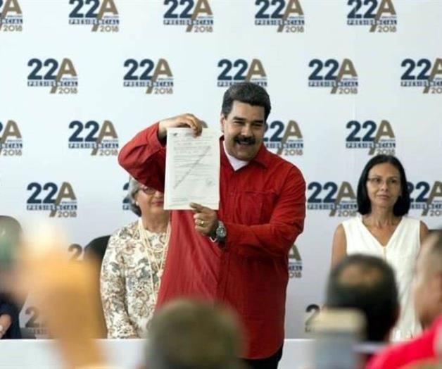 Se registra Maduro para reelección