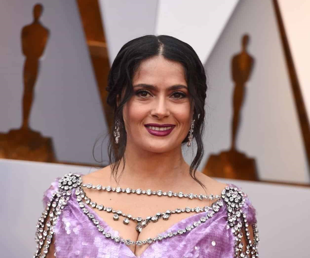 Deslumbra Salma con su vestido en los Premios Oscar 2018 Deslumbra Salma con su vestido en los Premios Oscar 2018