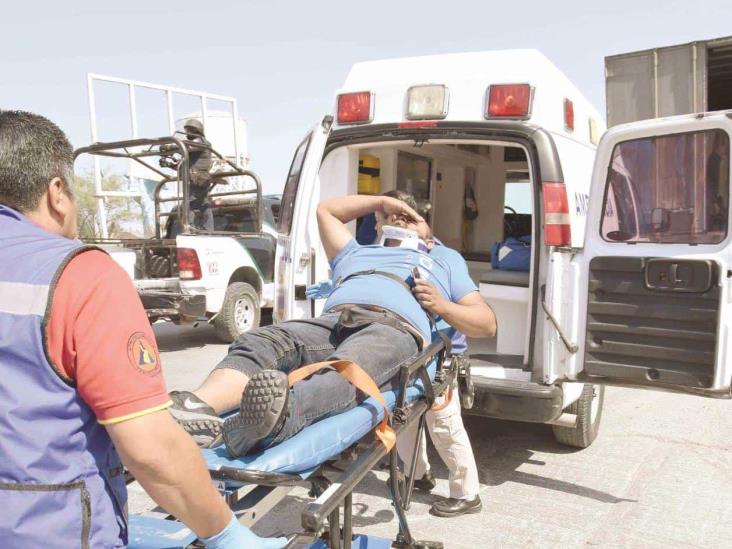 Resulta con lesiones al chocar con patrulla Resulta con lesiones al chocar con patrulla