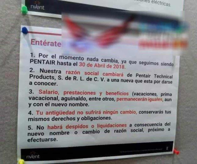 Temen los despidan por cambio de razón social en empresa