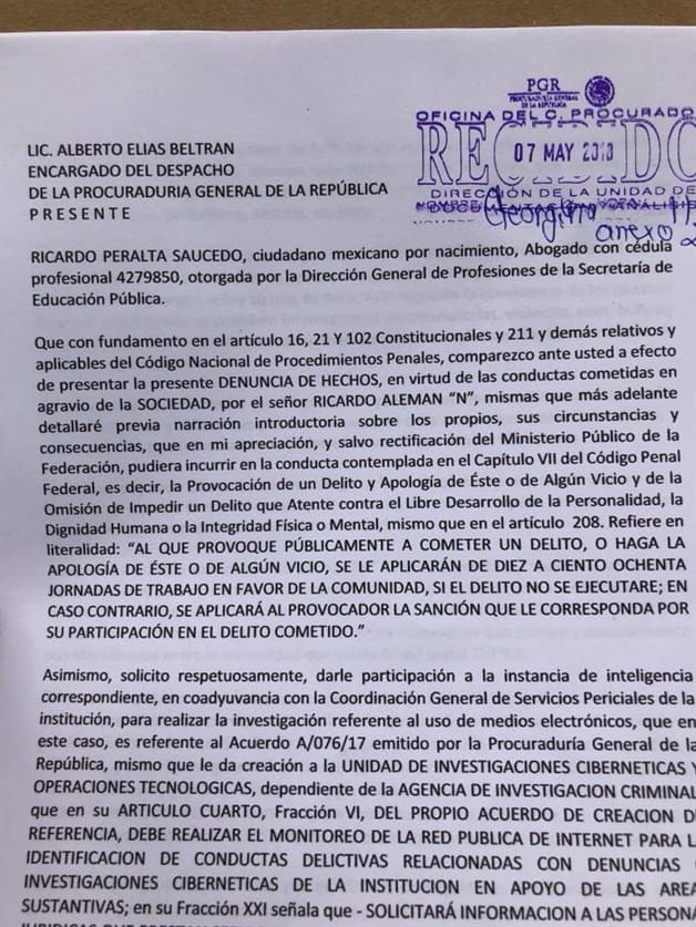 Denuncian ante PGR al periodista que sugirió asesinar a AMLO