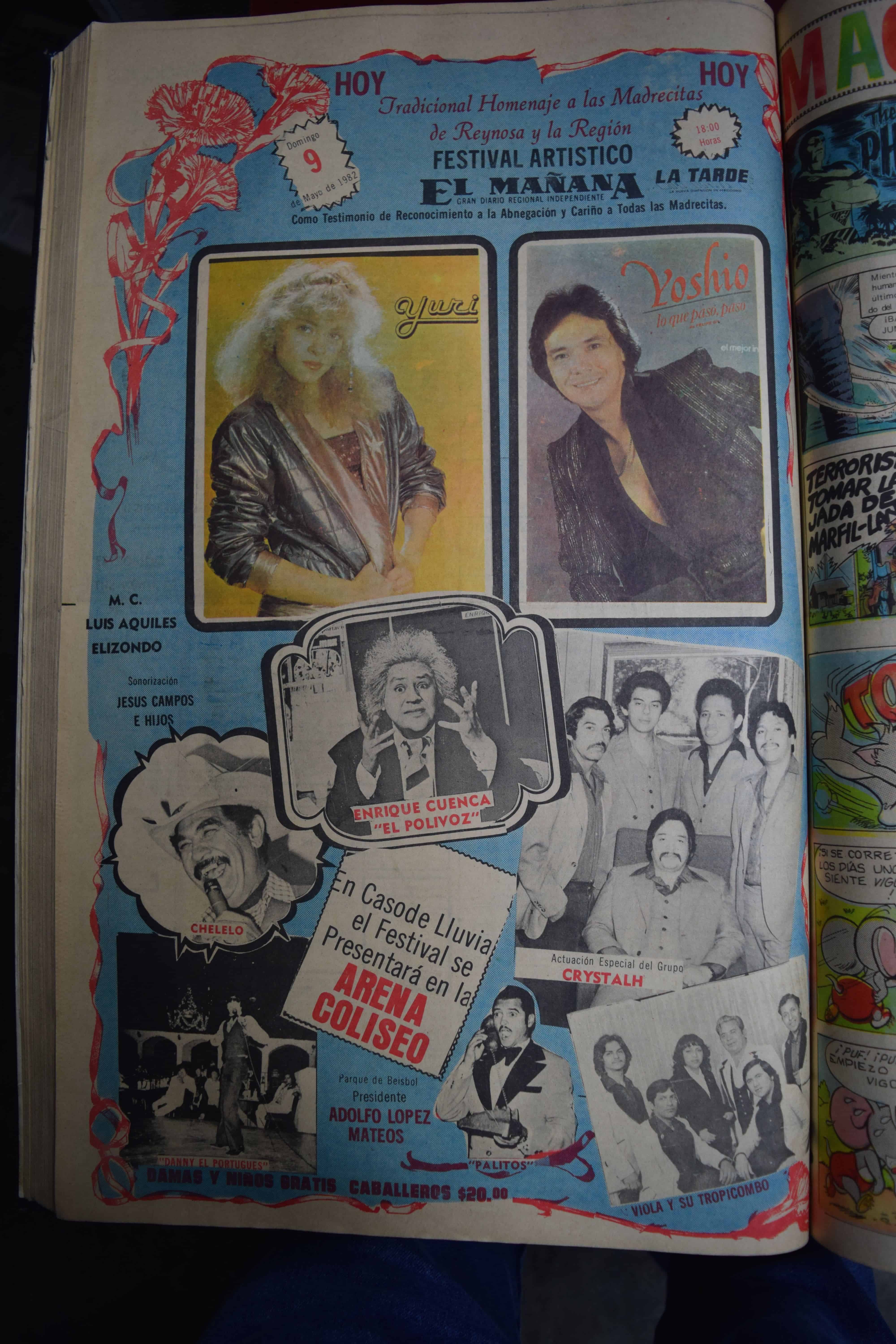 Artistas del momento figuran en la cartelera de la versión 1982 del festival.