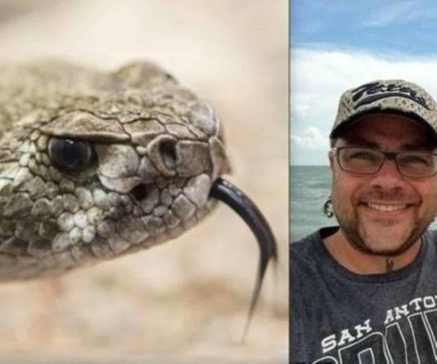 Grave, hombre mordido por serpiente decapitada