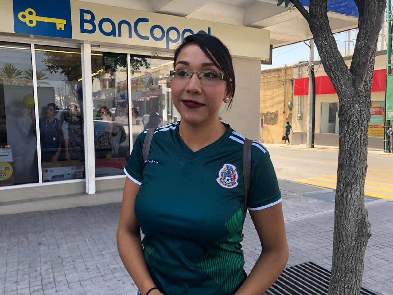 Carla Ochoa. “Nos hubiera gustado llegar más adelante, muchos no creían ni siquiera que México iba a avanzar, porque nos tocó Alemania que venía como campeón, yo como siempre apoyando y orgullosa de ser mexicana, ya será para la otra, esperar 4 años y ten