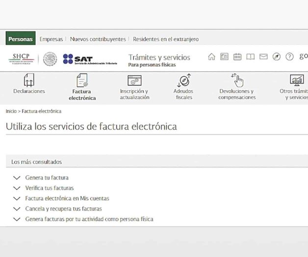 Anticipa SAT método para cancelar facturas