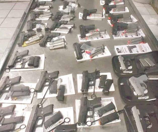 Interceptan armamento en puente Hidalgo Interceptan armamento en puente Hidalgo