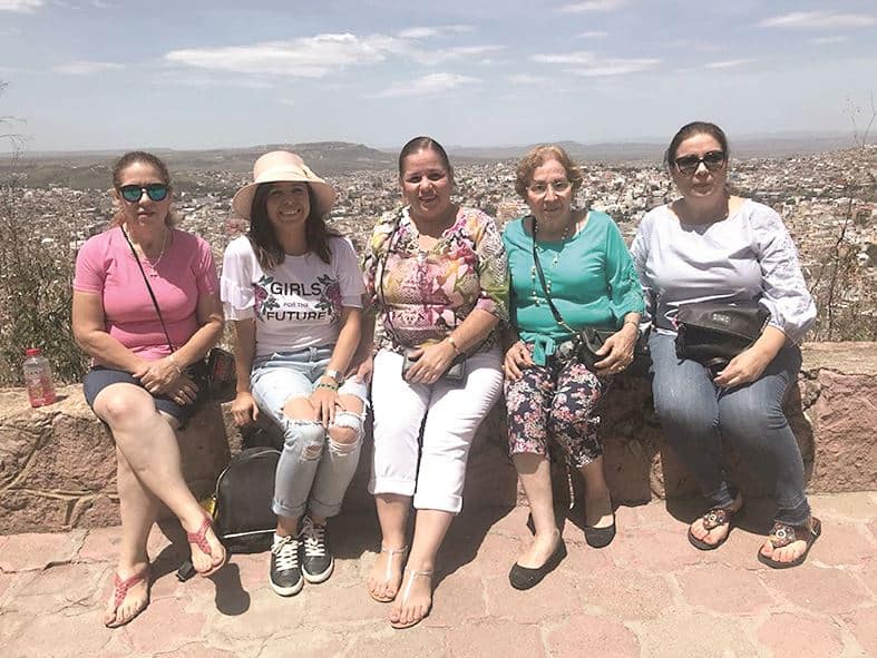 ZACATECAS. Paty, Génesis, Blanca, Julia y Norma Cantú Garza.