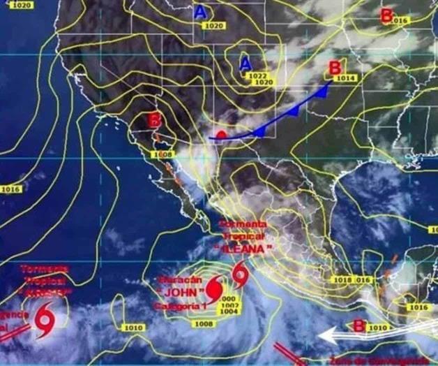 Huracán John y tormenta Ileana provocarán fuertes lluvias en País Huracán John y tormenta Ileana provocarán fuertes lluvias en País