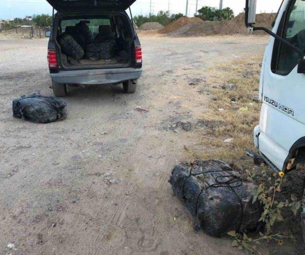 Decomisan enervante abandonada por narcos Decomisan enervante abandonada por narcos