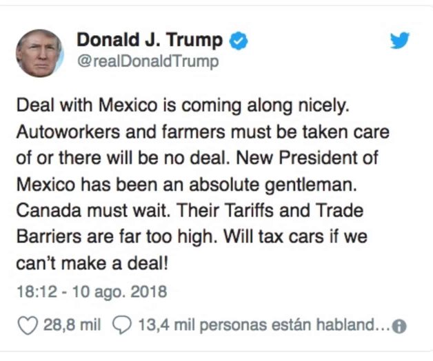 Elogia Trump avance en acuerdo comercial Elogia Trump avance en acuerdo comercial