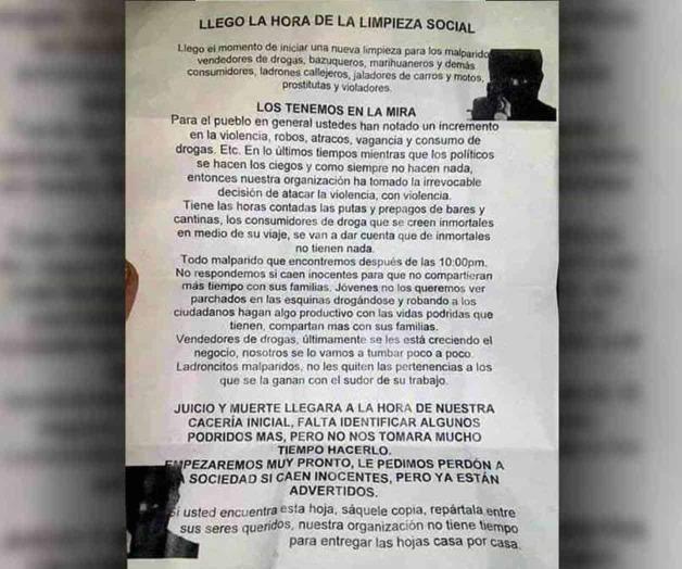 Amenazan con volantes una ‘limpia’ en Cancún Amenazan con volantes una ‘limpia’ en Cancún
