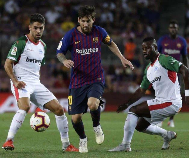 Brilla Messi en debut liguero del Barca Brilla Messi en debut liguero del Barca