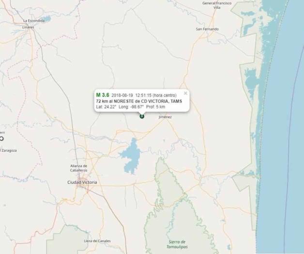 Sismológico Nacional detecta dos sismos cercanos a Victoria Sismológico Nacional detecta dos sismos cercanos a Victoria
