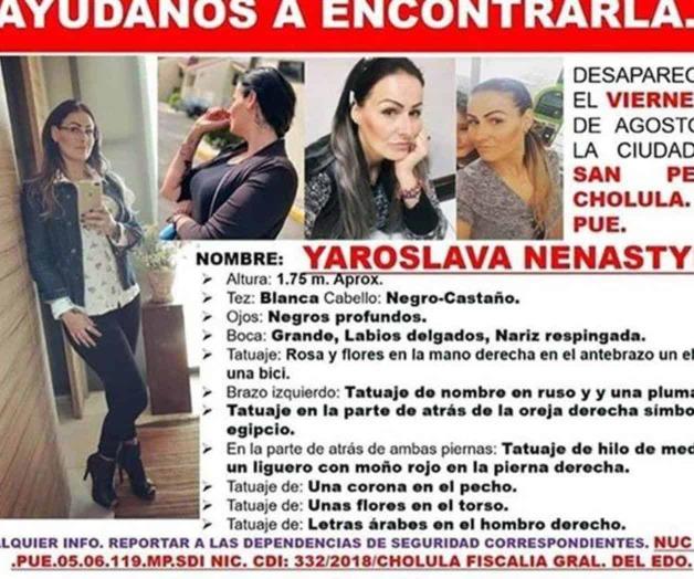 Hallan desmembrada a ucraniana desaparecida en Puebla Hallan desmembrada a ucraniana desaparecida en Puebla