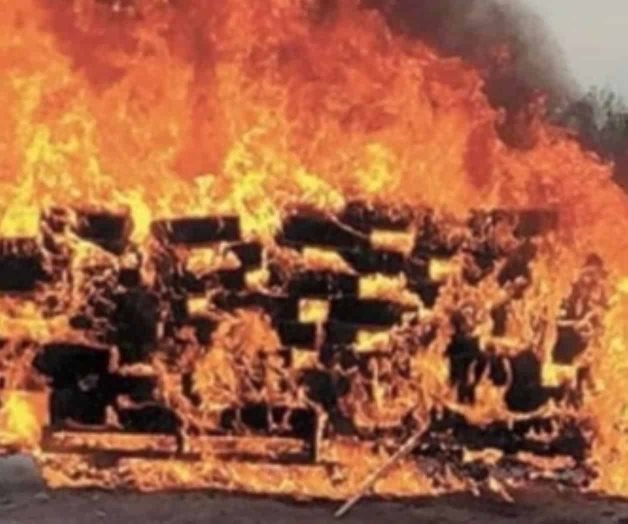 Queman casi 3 toneladas de drogas en NL Queman casi 3 toneladas de drogas en NL