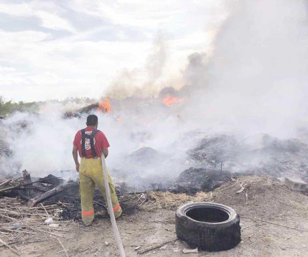 Arde basurero municipal de Cd. Mier y se propaga Arde basurero municipal de Cd. Mier y se propaga