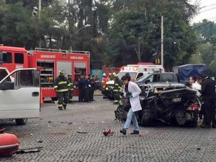 Muere conductor tras choque múltiple en Coyoacán Muere conductor tras choque múltiple en Coyoacán