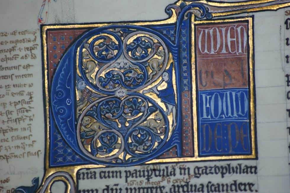 Detalle de una copia de las “Sentencias de Pedro Lombardo”.