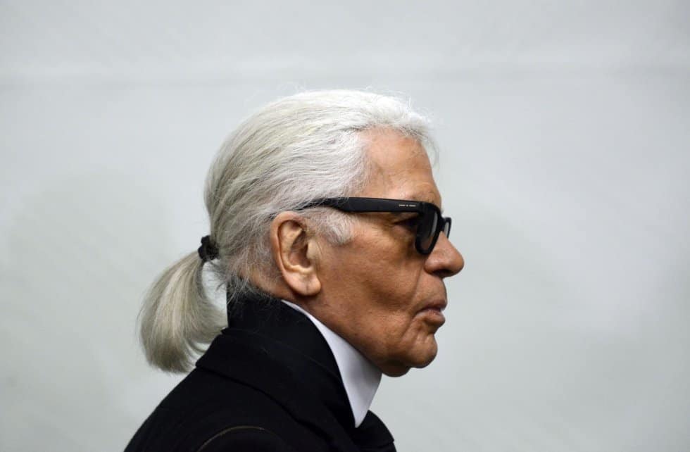 Karl Lagerfeld, en una exposición organizada por él en el Museo Folkwang en Essen (Alemania), en 2011.
