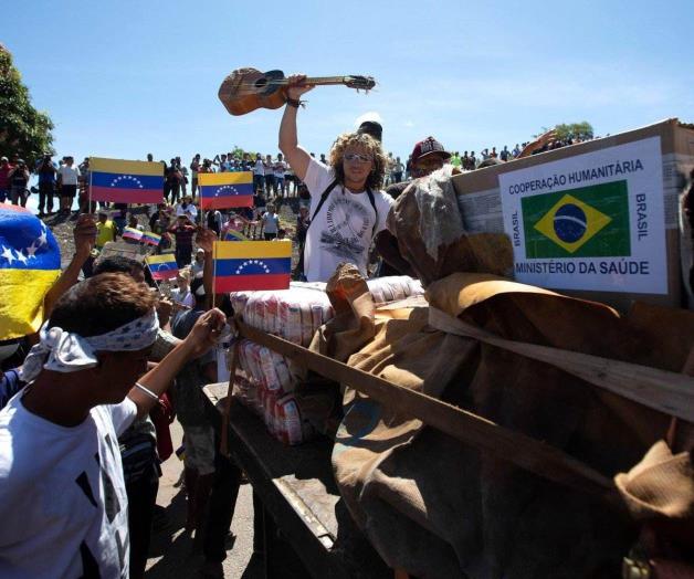 Entra primer camión con ayuda humanitaria a Venezuela por Brasil