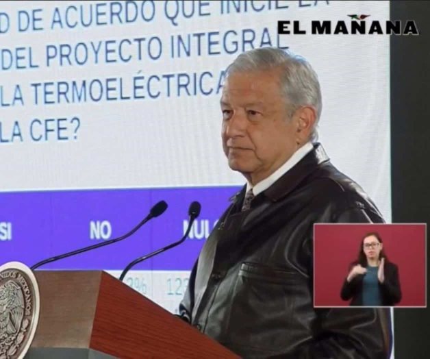 El 59.5% votó a favor de termoeléctrica en Morelos: AMLO