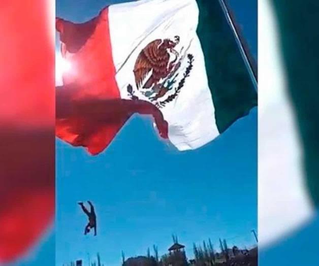 Estable soldado que sufrió accidente con la bandera en Chihuahua