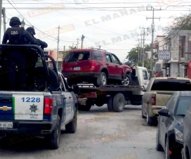 Aseguran camioneta tras persecución y balacera en Reynosa