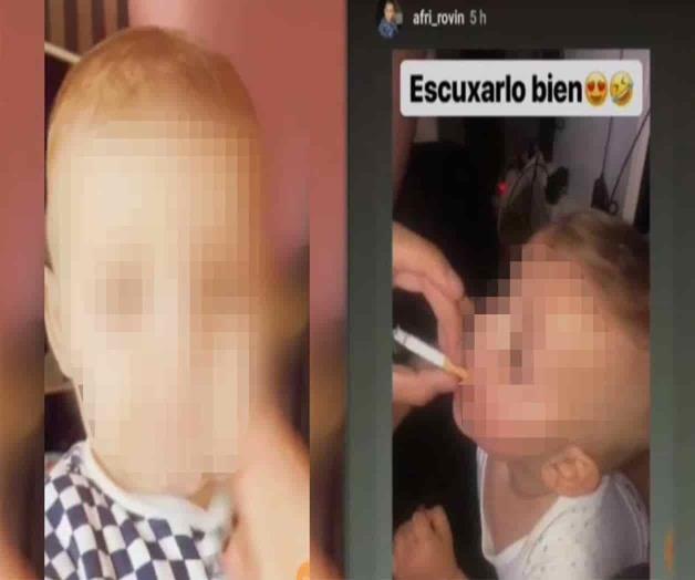 Hace que su bebé de 11 meses fume, lo graba y lo publica en Instagram Hace que su bebé de 11 meses fume, lo graba y lo publica en Instagram