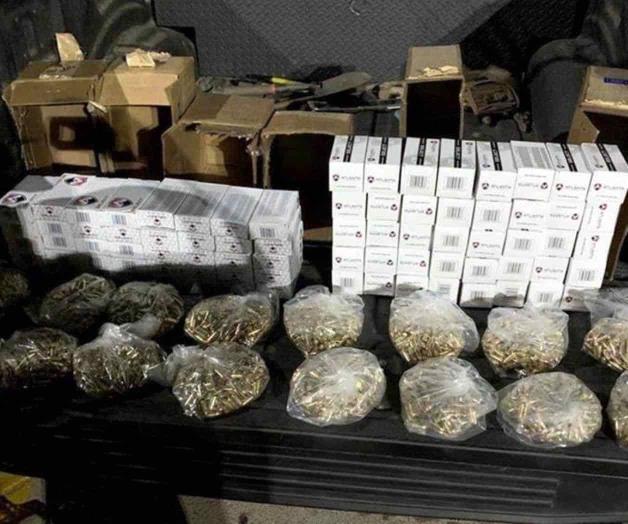 Cae mujer estadounidense con 8 mil cartuchos en frontera