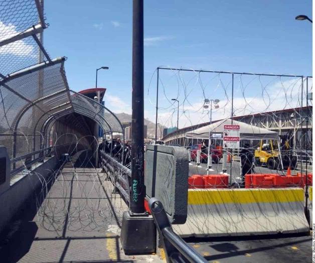 Migrantes protestan en puente de Ciudad Juárez