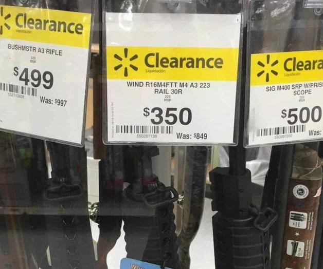 Walmart deja de vender armamentos y cartuchos