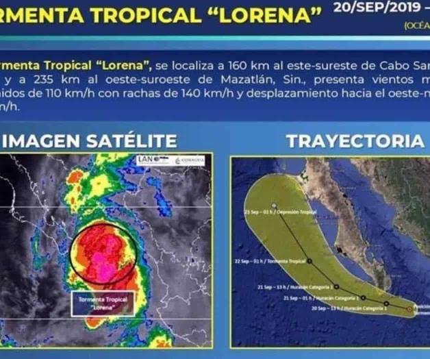Se fortalece Lorena a huracán categoría 1