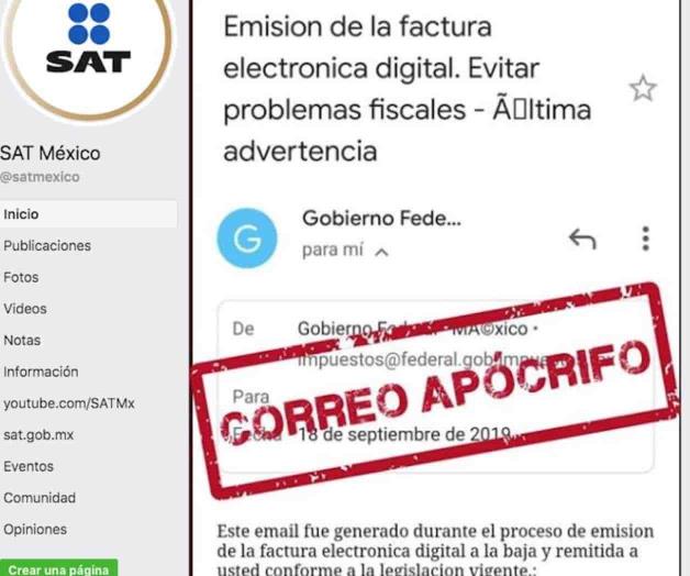 Alerta SAT de fraude vía correos apócrifos. Usurpan funciones hacendarias Alerta SAT de fraude vía correos apócrifos. Usurpan funciones hacendarias