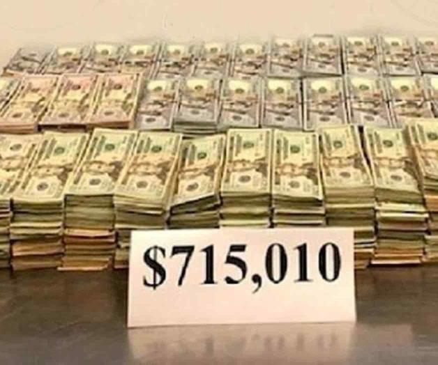 Decomisan 715 mil dólares en interior de un autobús