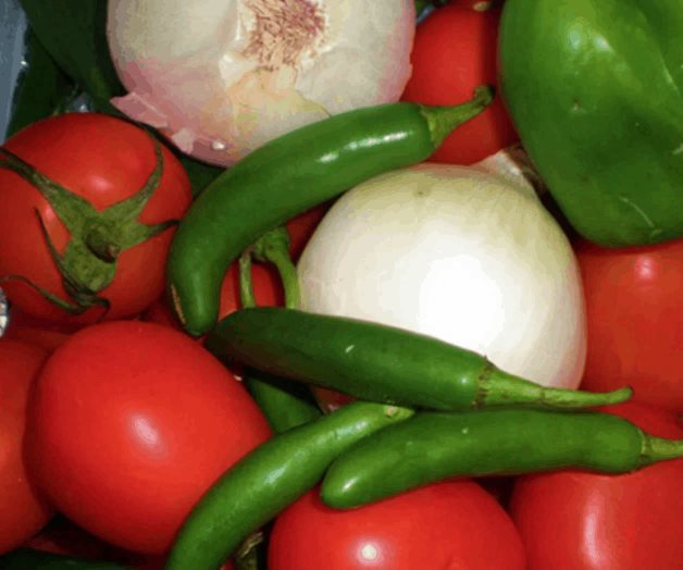 Sube tomate, chile y cebolla Sube tomate, chile y cebolla