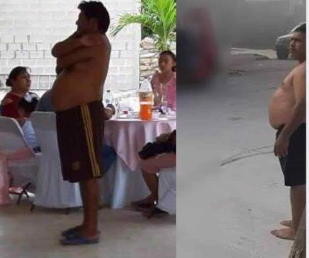 Viralizan señor sin camisa de R.B.; comparado con meme famoso Viralizan señor sin camisa de R.B.; comparado con meme famoso