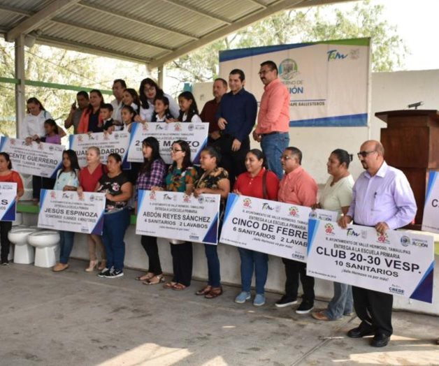 Benefician a escuelas con sanitarios Benefician a escuelas con sanitarios